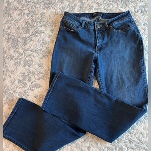 Lee Women's Dark Blue Curvy Fit Bootcut Denim Jeans Size 10